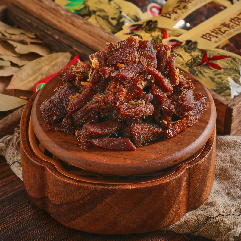 熊有心品肉松素肉干原味香辣烧烤味豆制品休闲零食耐嚼偏硬素牛肉