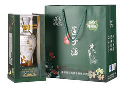 杭州建德特产荷花仙莲子酒50度500ml*2瓶手提袋里叶莲子酒
