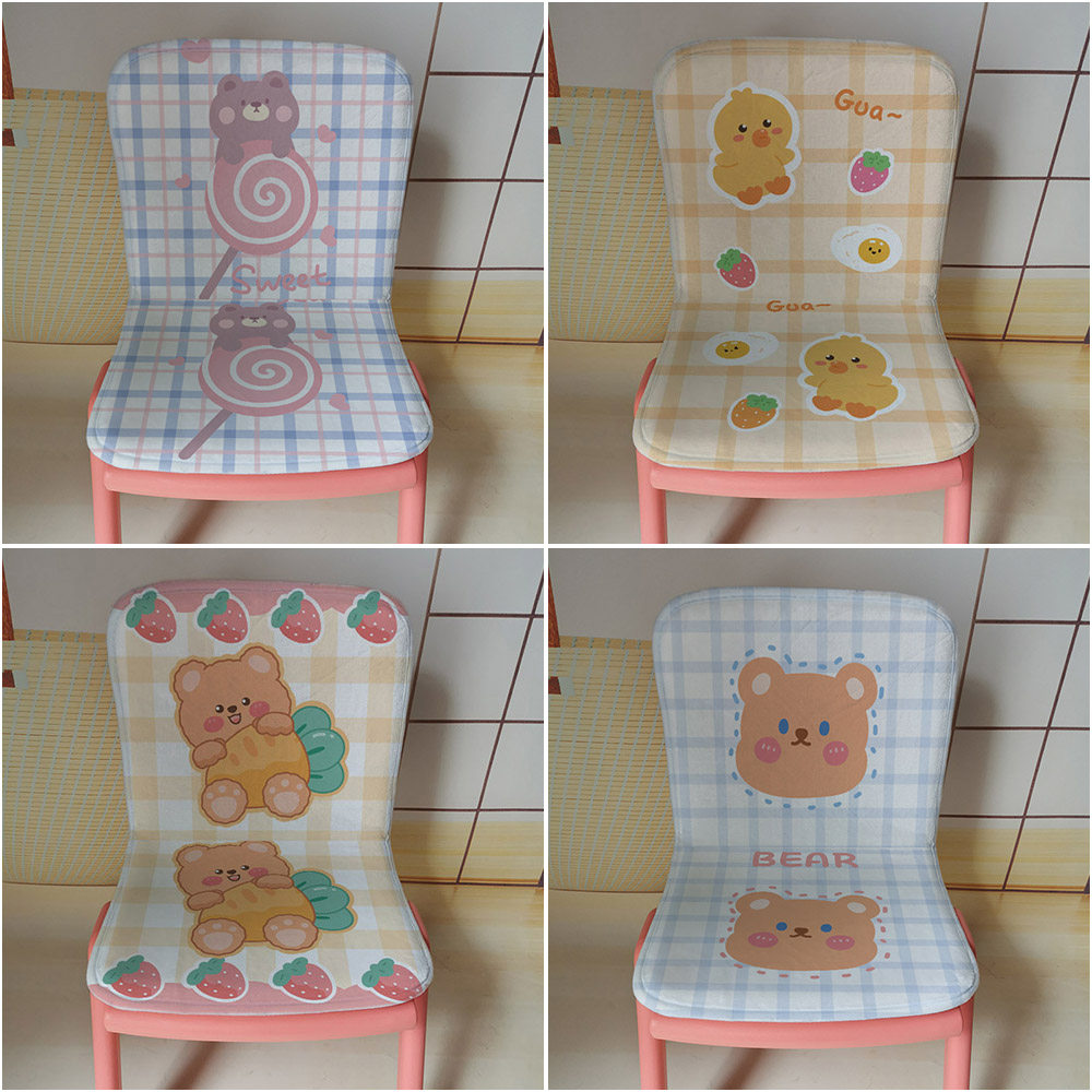 卡通熊小兔子格子绒面幼儿园坐垫靠背一体座垫保暖隔凉小学生屁垫,居家布艺,椅垫,淘宝优惠券,粉丝福利购,淘宝优惠卷