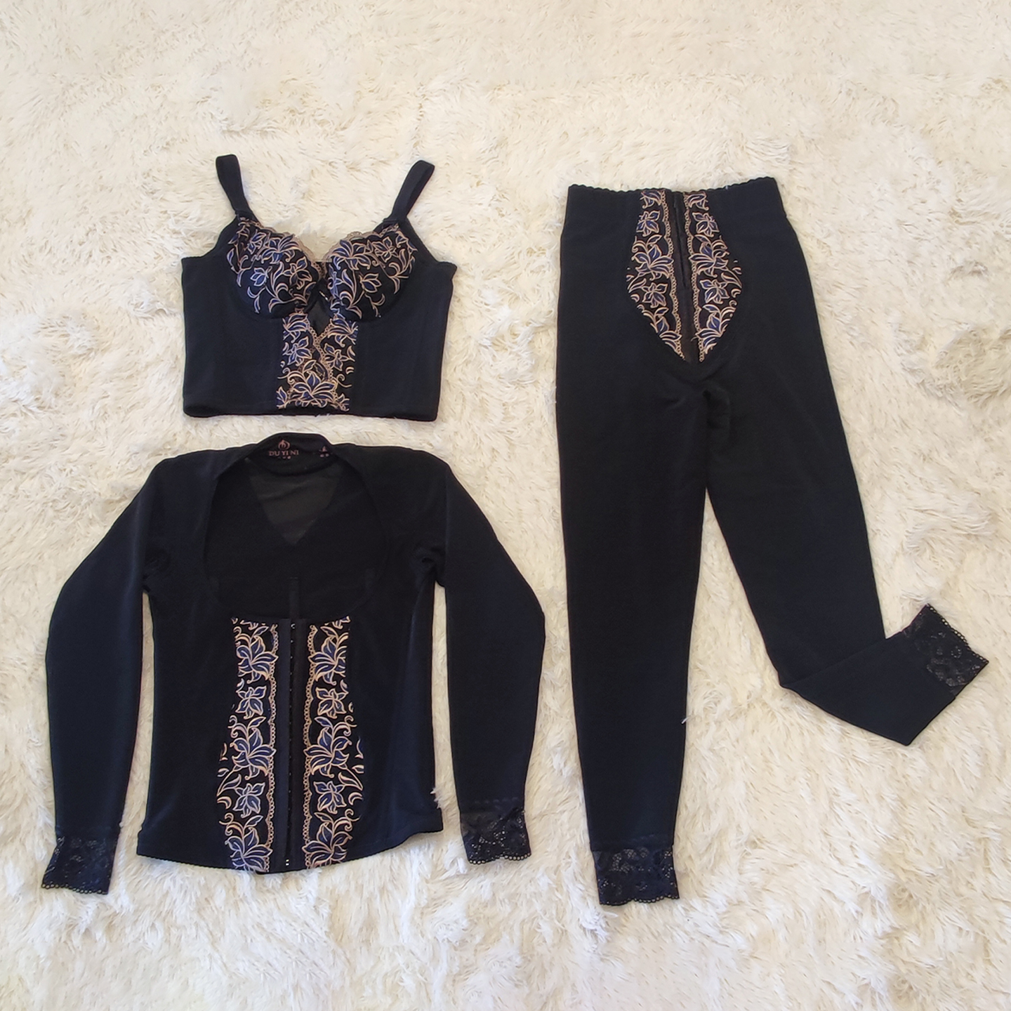 杜依妮身材管理器官方旗舰店正品塑身衣长款三件套美容院美体矫形