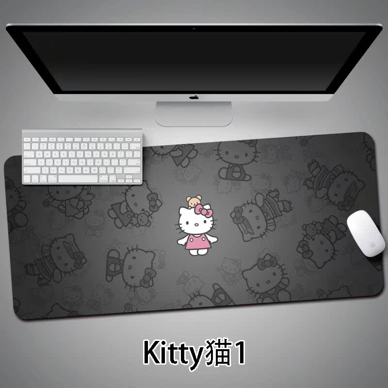 動漫定制鼠標墊 卡通哆啦桌墊A夢 大白小黃人可愛學習桌墊 KITTY