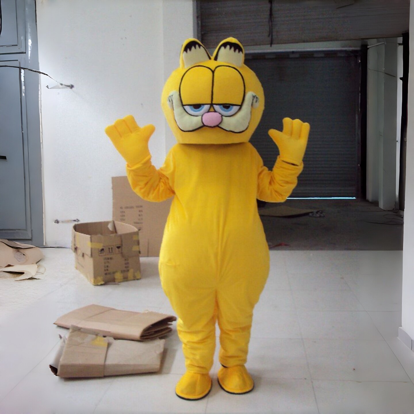 加菲猫卡通人偶服装行走Cosplay服饰演出活动传单加菲猫玩偶服装