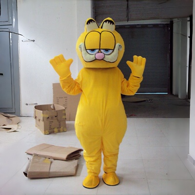 加菲猫卡通人偶服装行走Cosplay服饰演出活动传单加菲猫玩偶服装