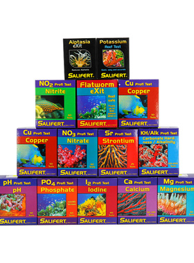 沙利法莎利法莎莉法测试剂KH钙Ca镁Mg氨NO3铜PO4PH鱼缸水质测试