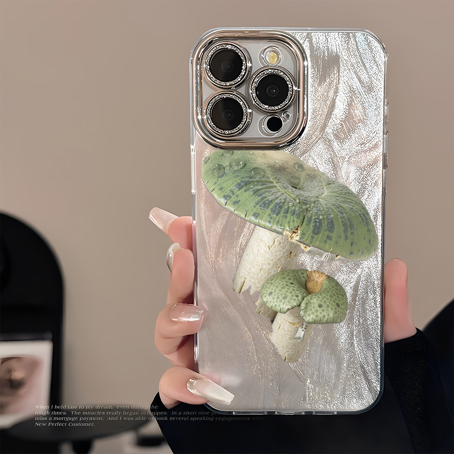 蘑菇银色iPhone17苹果16plus手机壳iqooneo11华为mate70air荣耀500红米note14适用oppofindx8s一加ace5软13xr