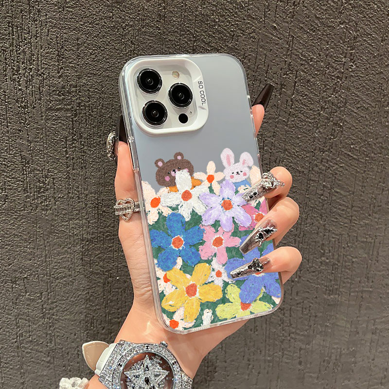 涂鸦小熊iPhone16手机壳note13红米k80小米15苹果14荣耀300防摔vivox80女oppok12一加ace3pro卡通nova11适用x