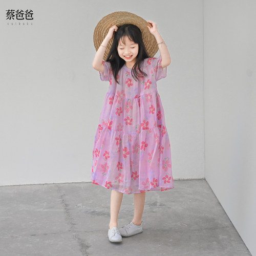 蔡爸爸女连衣裙夏纯苎麻连衣裙