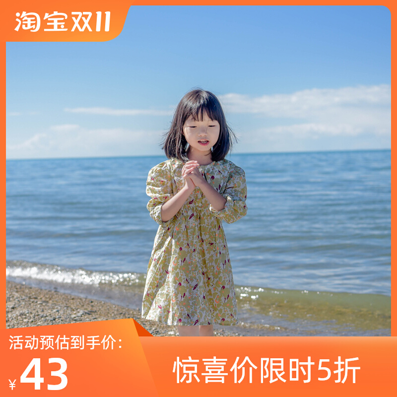 蔡爸爸原创童装2023秋天长袖连衣裙女童裙子洋气秋装公主裙子180