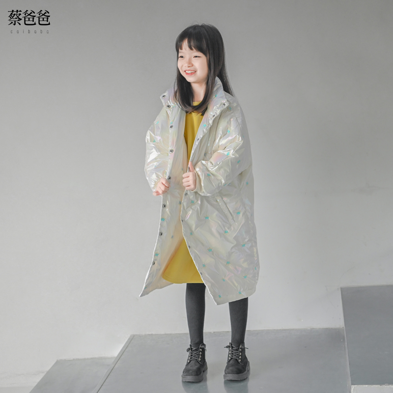 长袖女白色外套长款保暖羽绒服