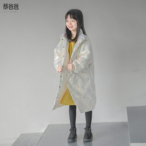 长袖女白色外套长款保暖羽绒服