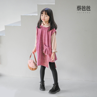连衣裙外套不规则公主背心裙女童1129 无袖 1160 春秋款 蔡爸爸童装