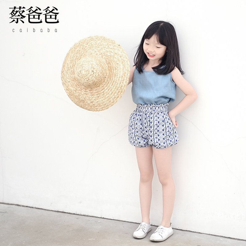蔡爸爸女童夏装百搭短裤可爱时尚花苞裤收口热裤儿童束腿339+816,童装/婴儿装/亲子装,裤子,淘宝优惠券,粉丝福利购,淘宝优惠卷