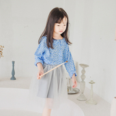 上衣服973 蔡爸爸童装 233 女儿童仙女蓝色衬衫 童长袖 26新款 春秋装