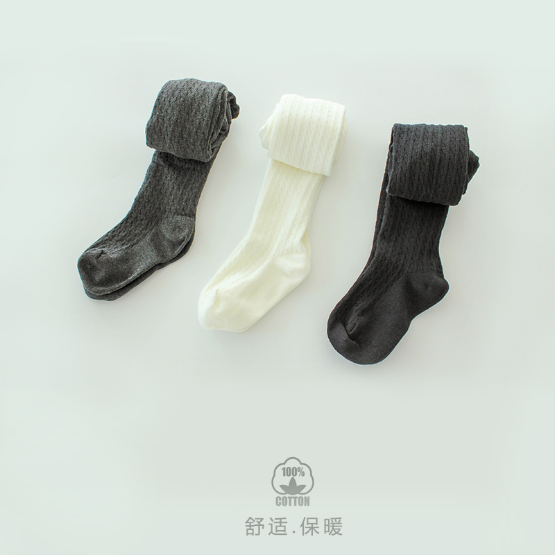 蔡爸爸春秋款中女童百搭连裤袜子