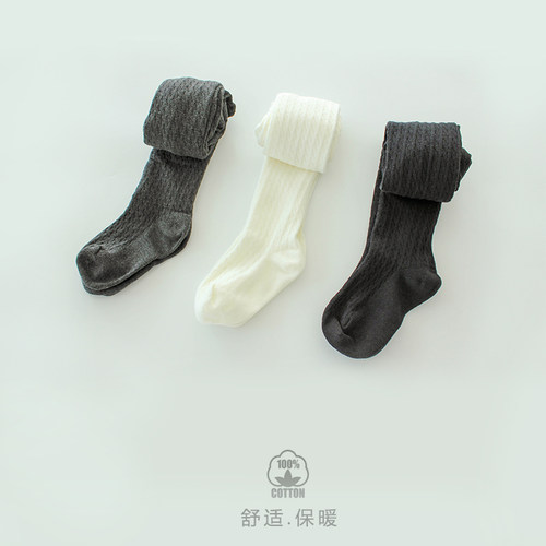蔡爸爸春秋款中女童百搭连裤袜子