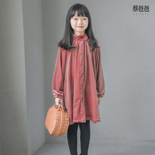 女连衣裙秋冬半高领公主裙子