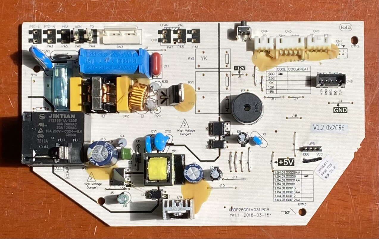三菱空调电脑板主板XBDP26G01M031.PCB 1.04.01.00006