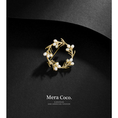 MeraCoco松间珠语高档珍珠胸针女领口防走光神器精致西装 胸花别针