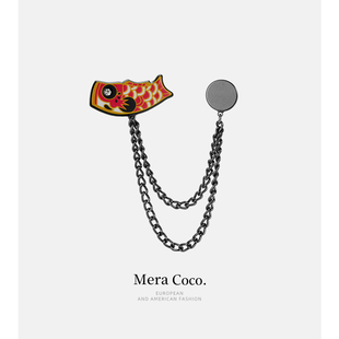 MeraCoco醋酸锦鲤裤脚防拖地神器磁吸衣服t恤长短调节扣固定配饰