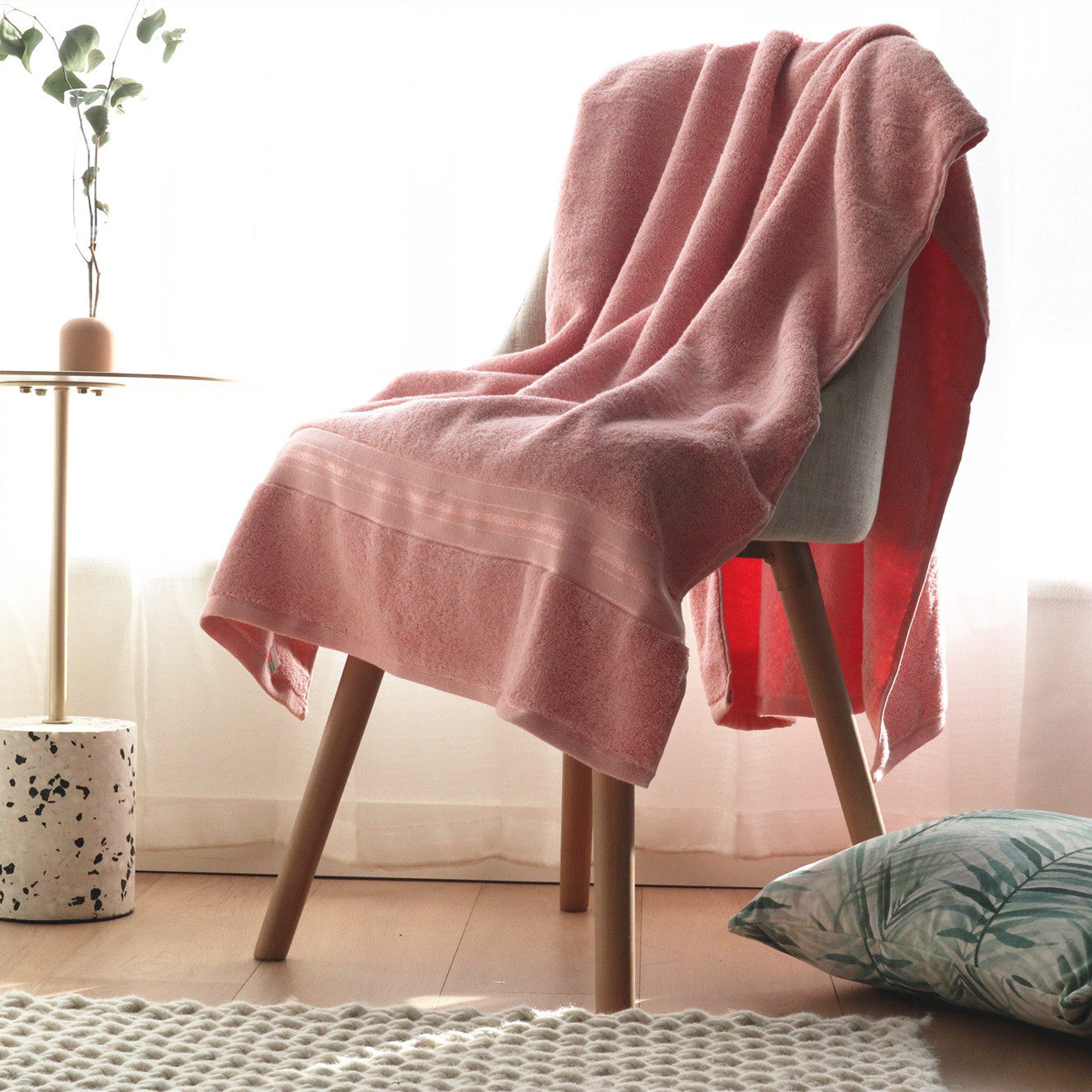 38节礼品特厚加厚毛圈纯色大浴巾礼盒装定制柔软吸水不掉毛不掉色