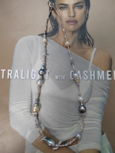 天然海水大溪地金珠真多麻巴洛克珍珠项链澳白凯西纯银项链