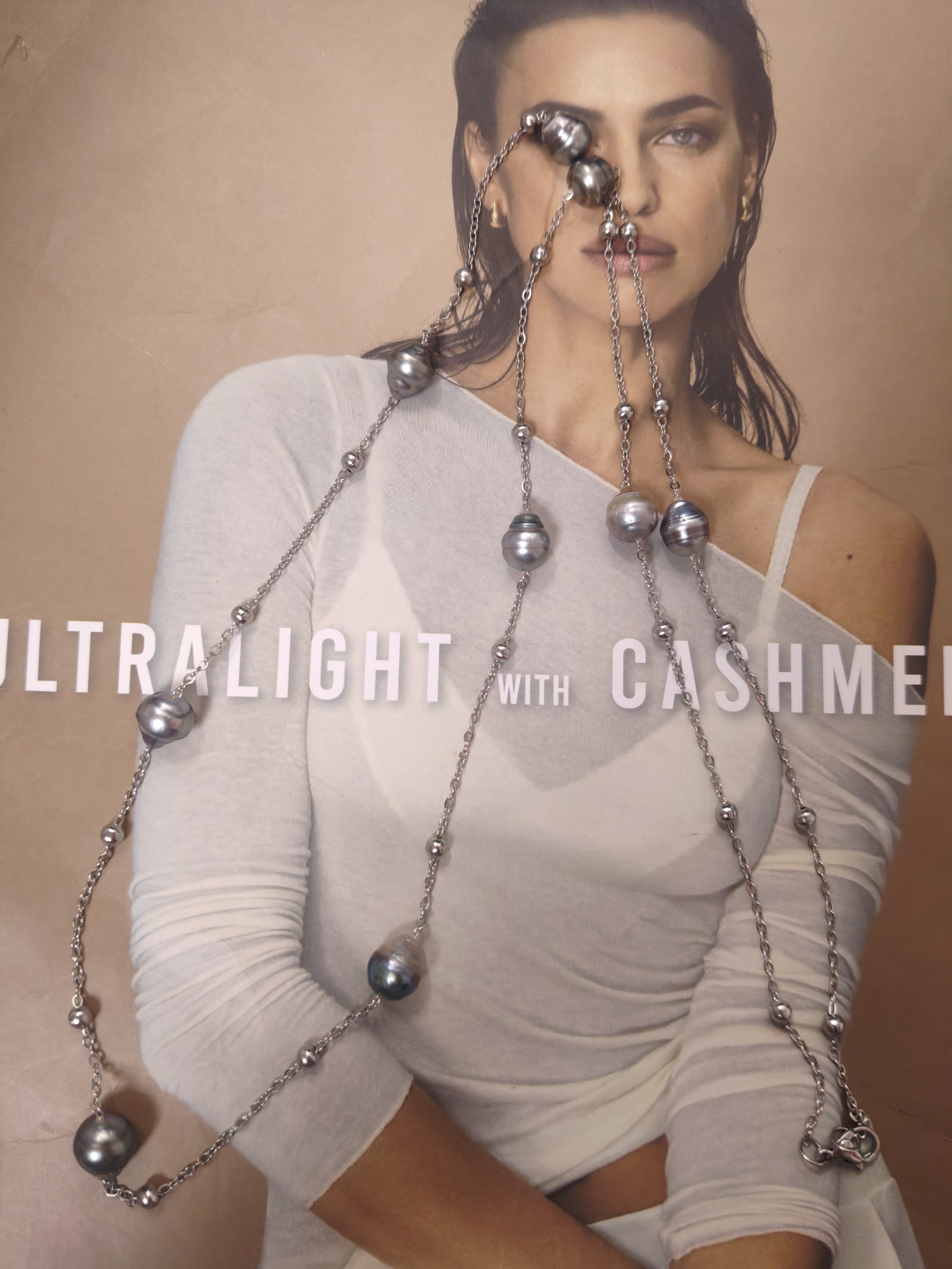 天然海水大溪地巴洛克珍珠项链满天星长链毛衣链