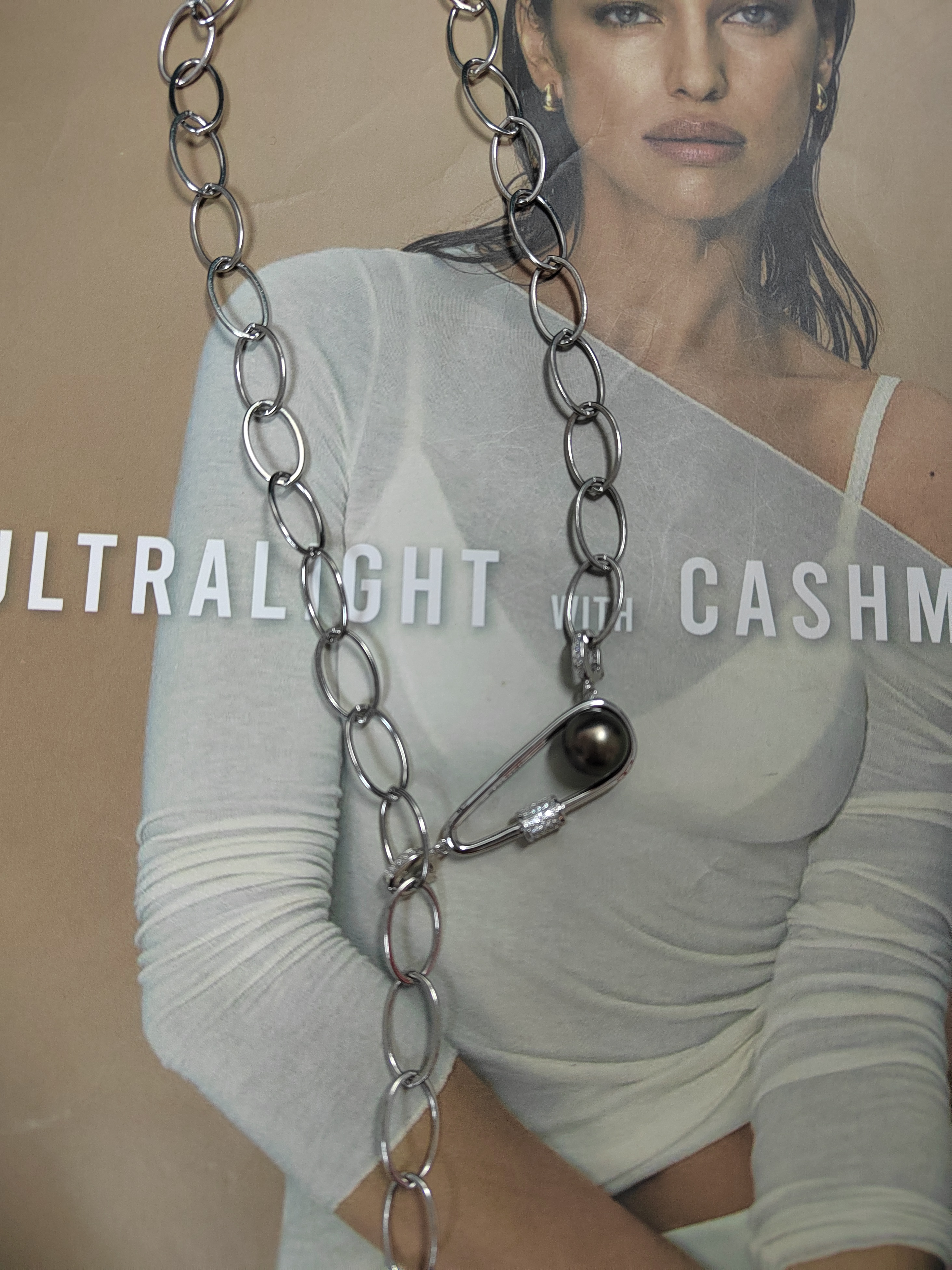 天然海水大溪地珍珠吊坠纯银吊坠项链万能扣