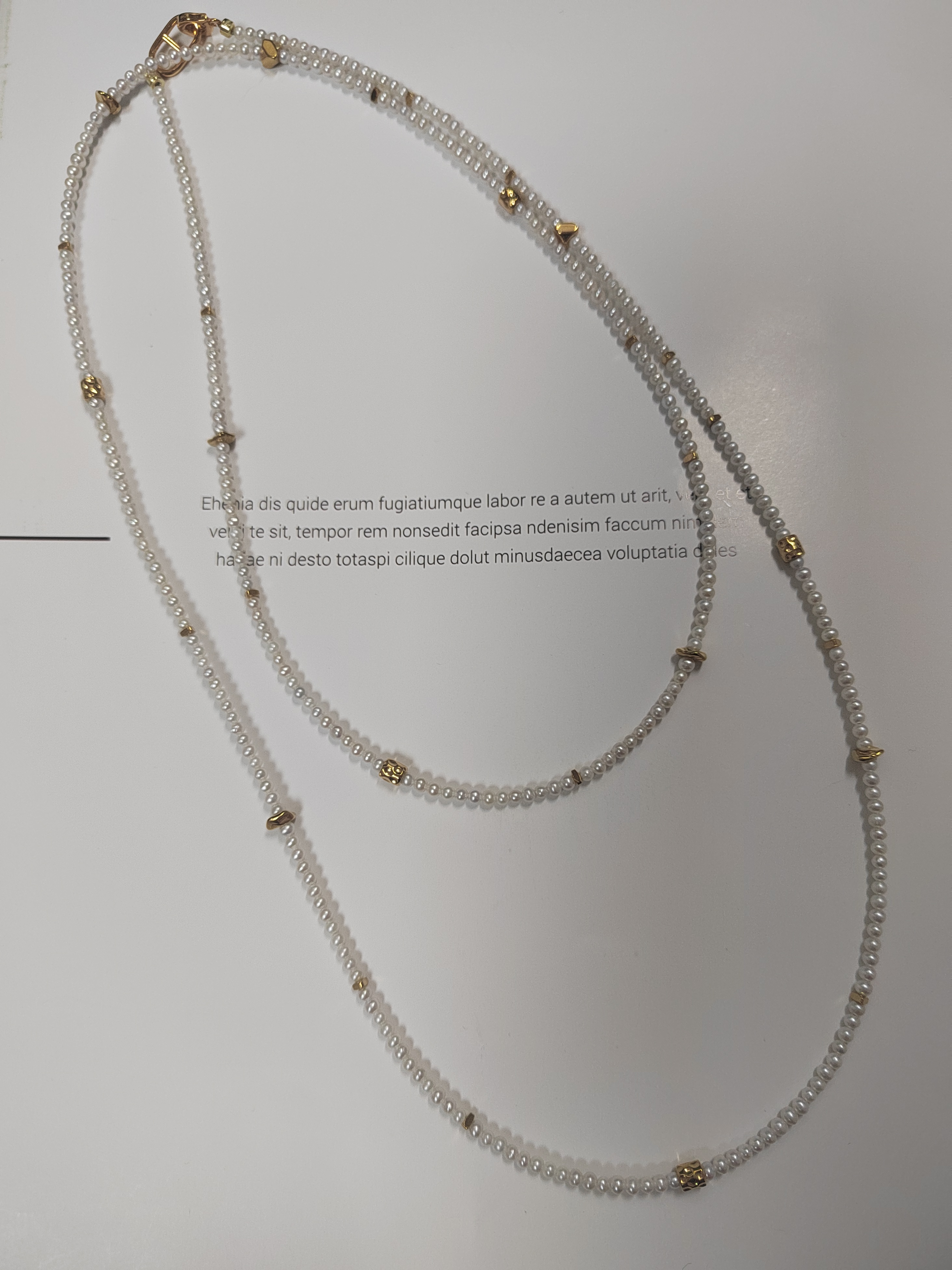 天然淡水baby珍珠项链毛衣链长链钛钢