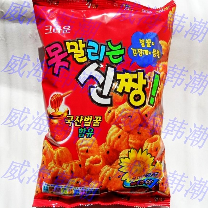 韩国膨化食品 可拉奥小新芝麻脆 蜡笔小新蜂蜜圈膨化饼干 120克