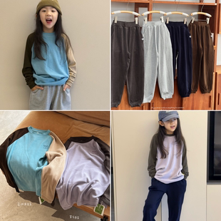 系列 卫裤 秋冬新 儿童休闲运动上衣 女童撞色超轻氧糯糯运动套装