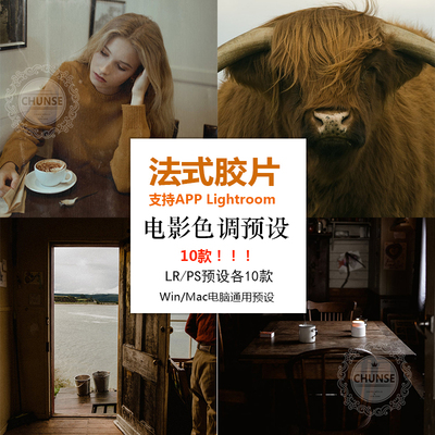 法式胶片电影复古LR/PS/ACR预设人像静物怀旧lightroom预设M105