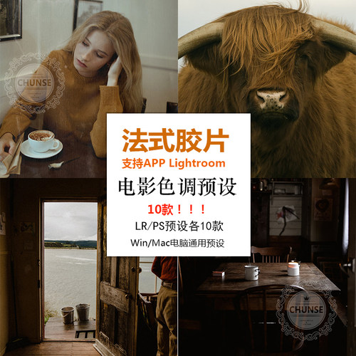 法式胶片电影复古LR/PS/ACR预设人像静物怀旧lightroom预设M105