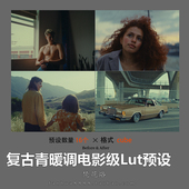 复古青暖电影色调Lut预设Pr剪辑AE达芬奇FCPX视频调色luts预设