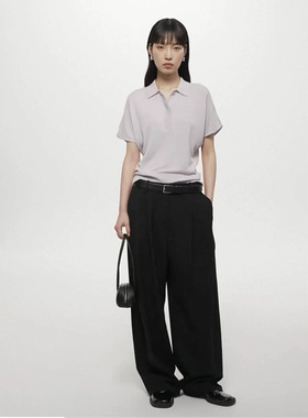 恩裳同款26春夏新款老钱风polo领透气短袖T恤洋气衣服女ins上衣