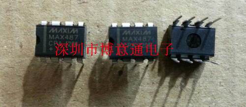 低功耗限摆率RS-485/RS-422 数据收发器,MAX487CPA+ 全新，可直拍