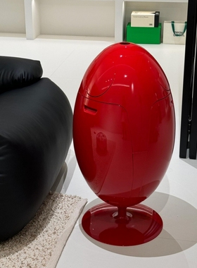 旋转恐龙蛋带盖家用垃圾桶创意