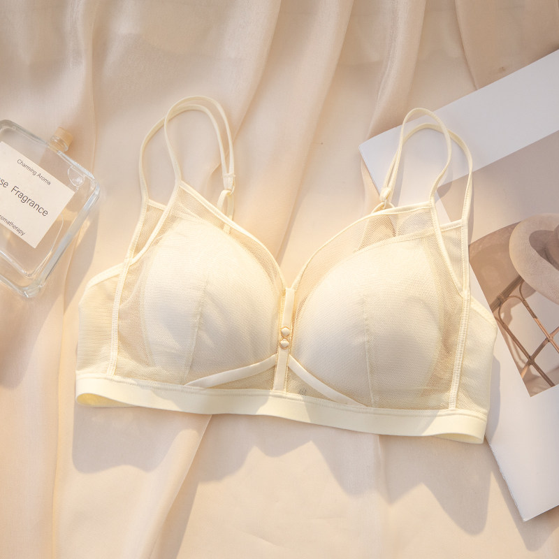 夏季薄款三角杯少女风内衣女小胸聚拢透气无钢圈平胸性感文胸套装