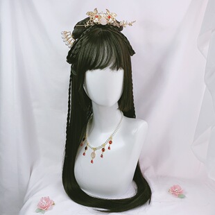 汉服假发女万用古装汉服假毛整顶假发古装造型古代假发女头套