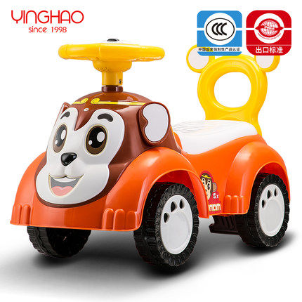 鹰豪新款儿童扭扭车可座滑行车带音乐1-3岁宝宝学步车玩具溜溜车