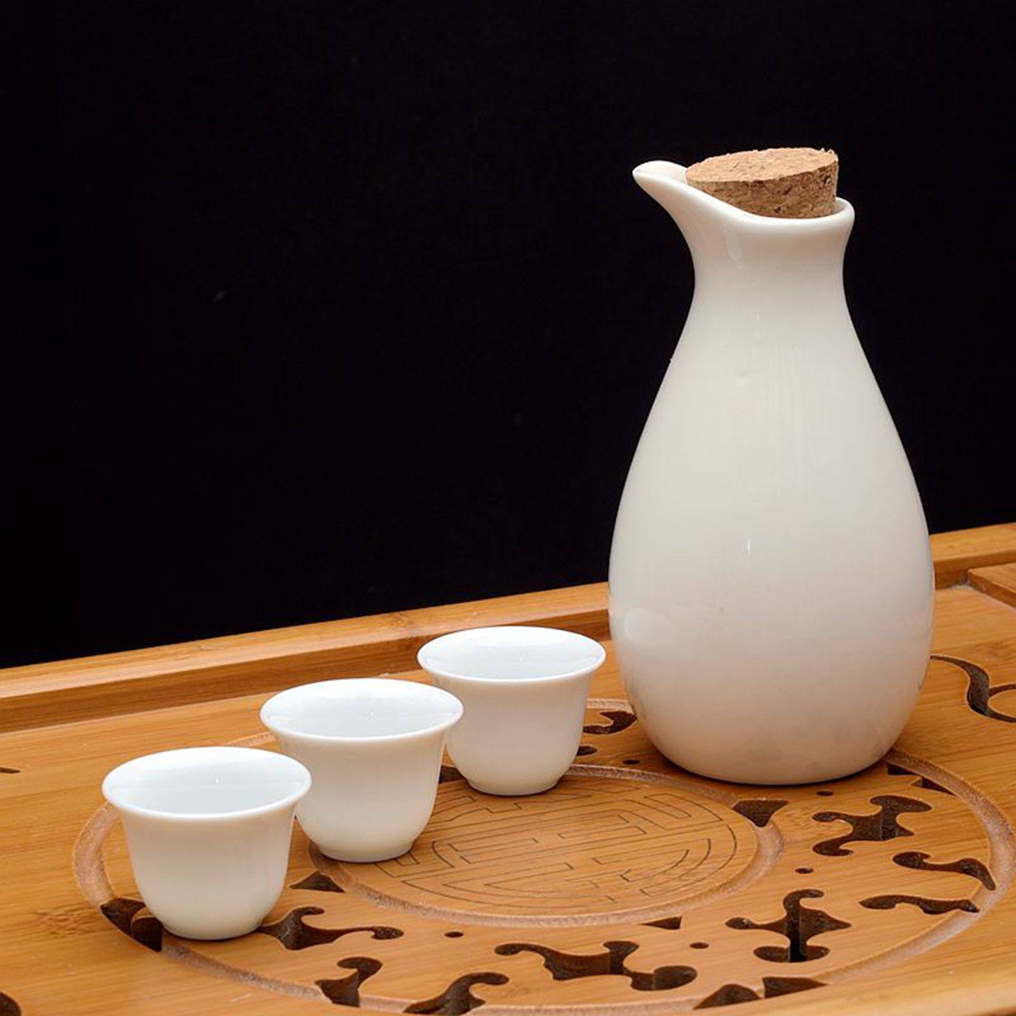 250ml纯白陶瓷酒壶醒酒器酒盅白酒具中式仿复古家用小酒杯分酒器,餐饮具,分酒器,淘宝优惠券,粉丝福利购,淘宝优惠卷