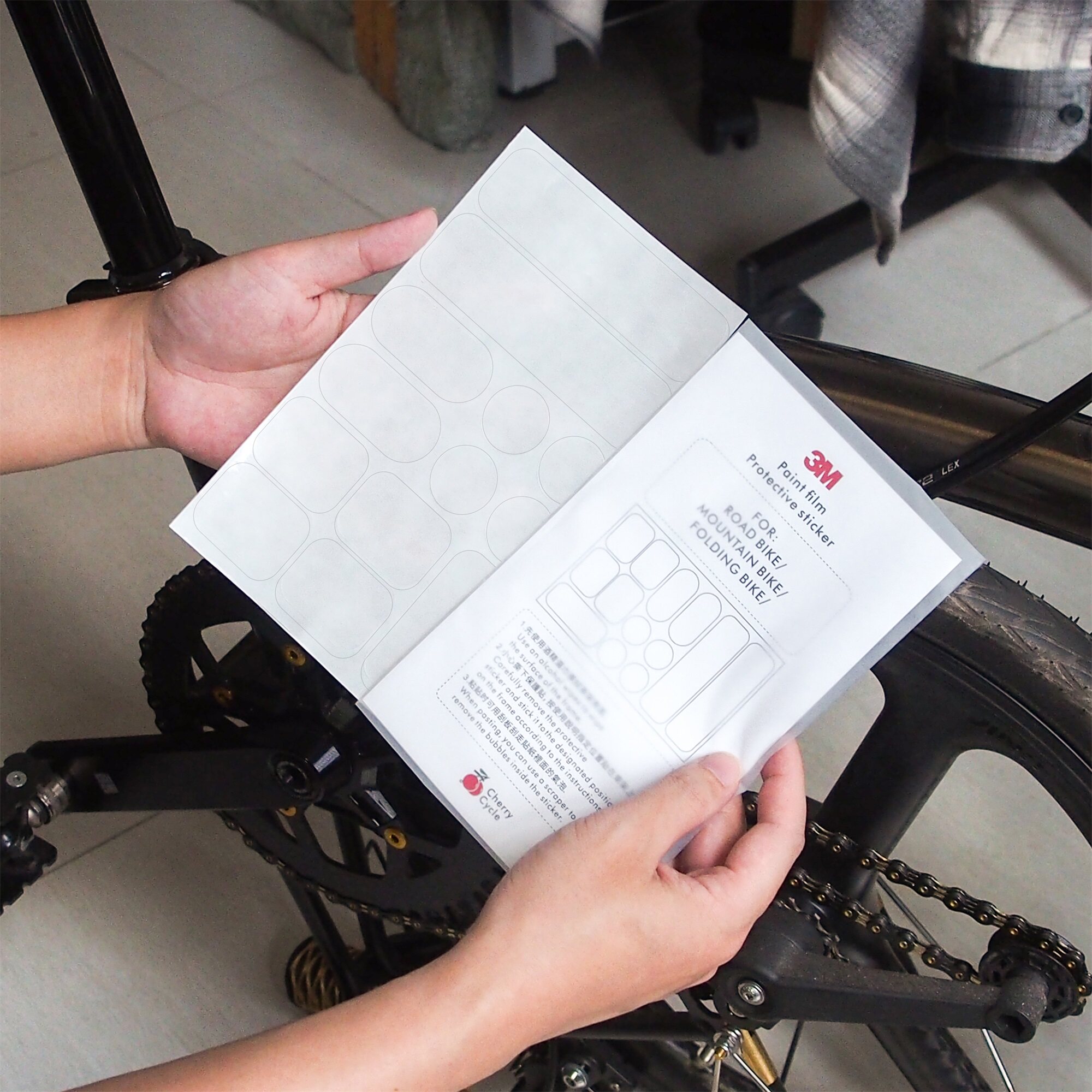 公路车折叠自行车必贴3M犀牛皮保护贴亮面车架防剐蹭透明贴膜
