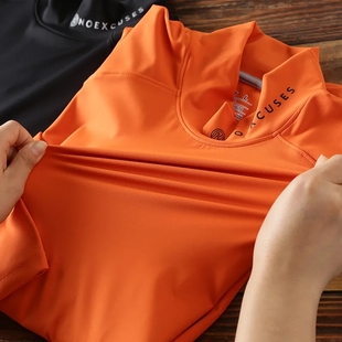 走老美的订单 安大妈原厂面料!牛奶丝男士秋冬半高领打底衫卫衣