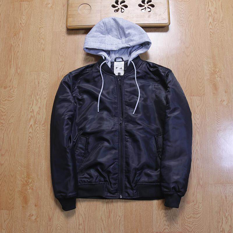 外贸原单巴西防风男连帽夹克棉衣