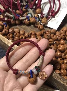 桃核手链手绳桃木男女本命年闺蜜礼物护身手串女士礼物原创国潮风