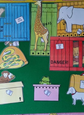 dear zoo 故事教具 幼儿园教学 diy 不含毛毡板