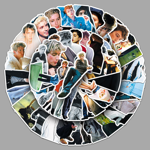 50张特洛耶希文明星周边贴纸高颜值戳爷歌手防水装饰相册水杯贴纸