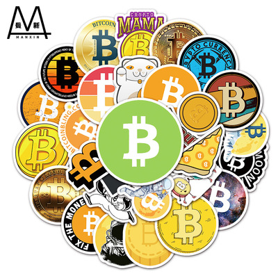 50张比特bitcoin个性涂鸦贴纸