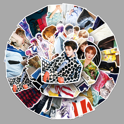 鹿晗贴纸明星潮流卡通涂鸦装饰