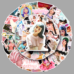 50张melanie martinez贴纸创意防水笔记本电脑潮流明星手账本贴纸