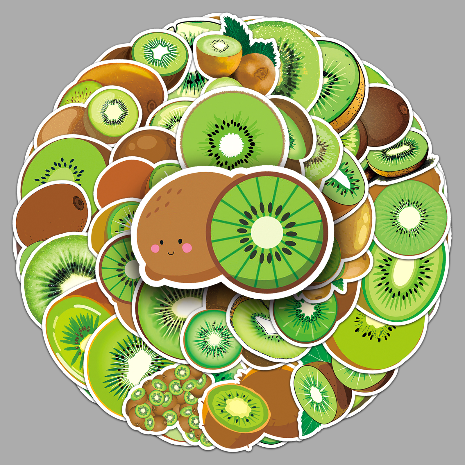 贴纸猕猴桃水果卡通涂鸦防水装饰